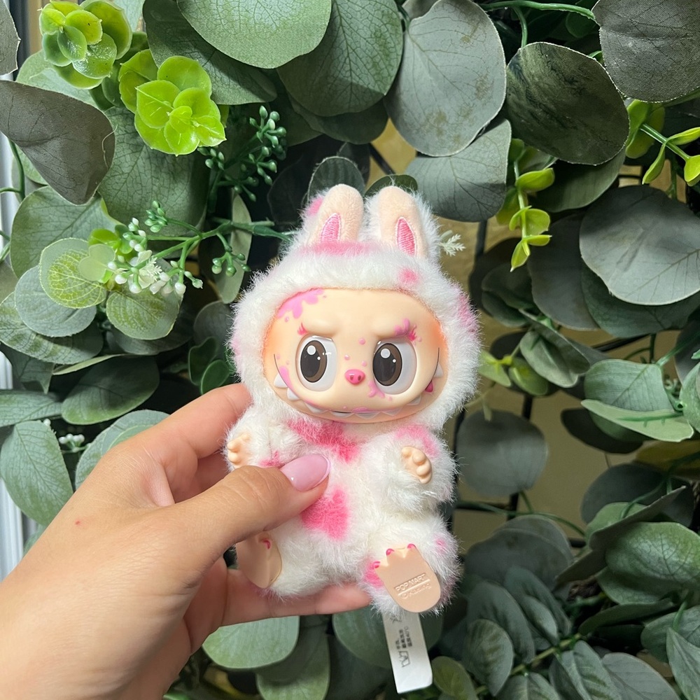 Pink cow labubu